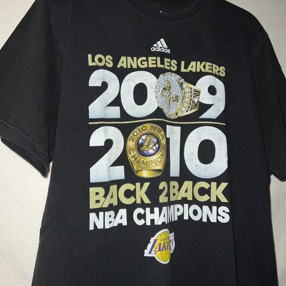 Adidas Los Angeles Lakers T-Shirt 09-10 Champions Shirt NBA Rings Size Large - Picture 3 of 5